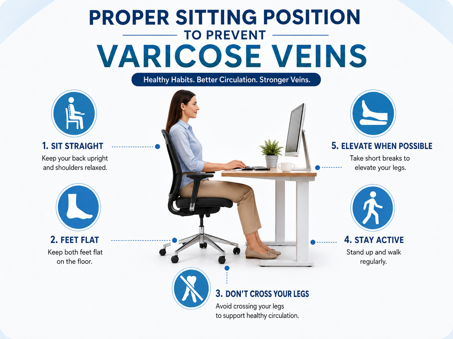 Proper Sitting Position for Vein Health